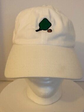 The Classics Yupoong Pickleball White Baseball Hat Embroidered One Size Strap
